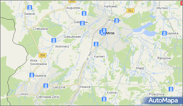 mapa Mroczkowice gmina Mirsk, Mroczkowice gmina Mirsk na mapie Targeo