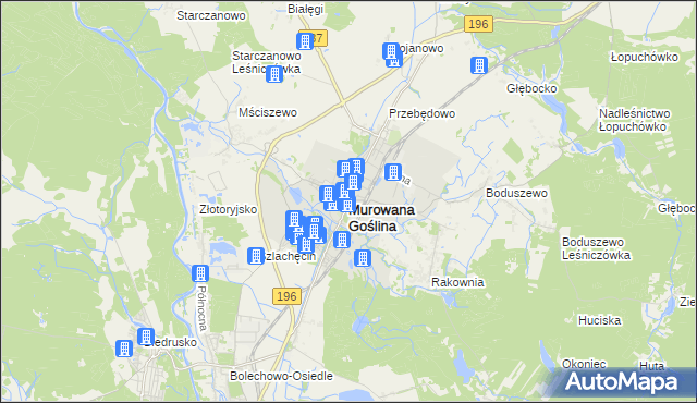 mapa Murowana Goślina, Murowana Goślina na mapie Targeo