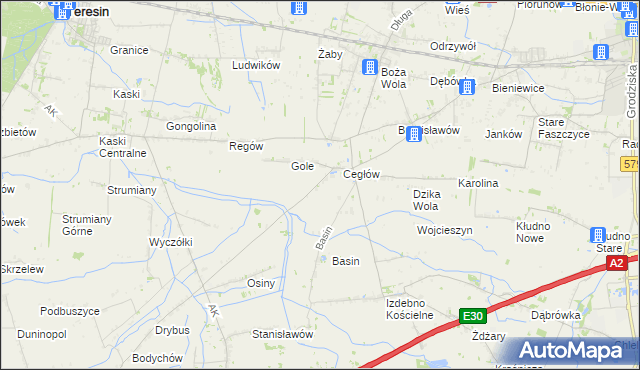 mapa Murowaniec gmina Baranów, Murowaniec gmina Baranów na mapie Targeo