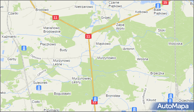 mapa Murzynówko, Murzynówko na mapie Targeo