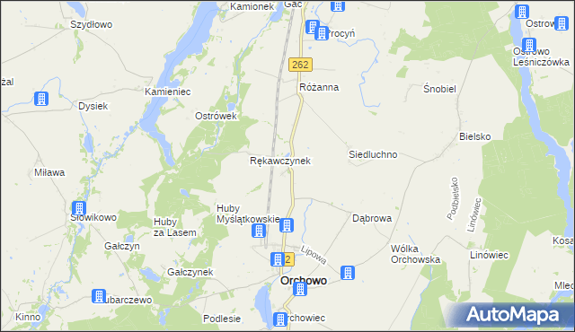 mapa Myślątkowo, Myślątkowo na mapie Targeo