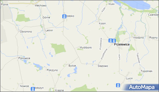 mapa Myśliborki, Myśliborki na mapie Targeo