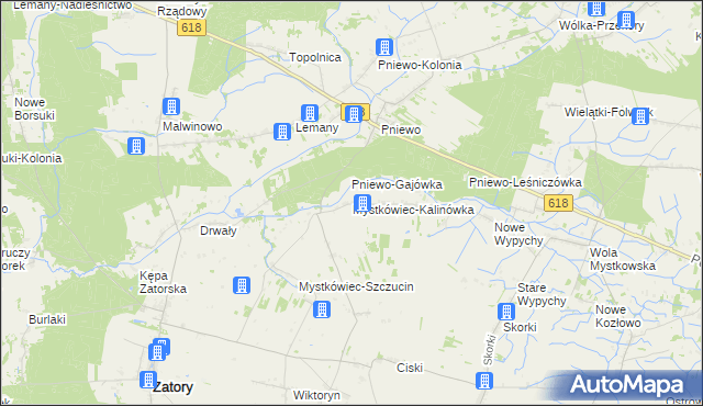 mapa Mystkówiec-Kalinówka, Mystkówiec-Kalinówka na mapie Targeo