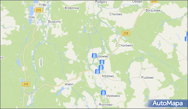 mapa Mzdowiec, Mzdowiec na mapie Targeo