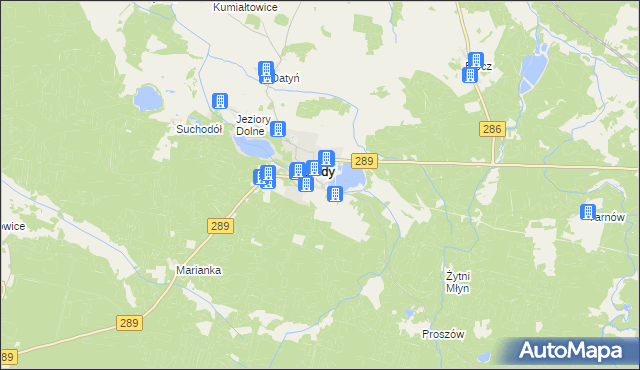 mapa Nabłoto, Nabłoto na mapie Targeo