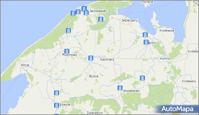 mapa Nacmierz, Nacmierz na mapie Targeo