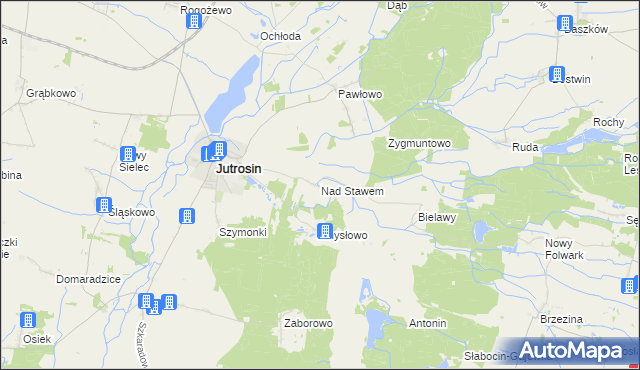 mapa Nad Stawem, Nad Stawem na mapie Targeo