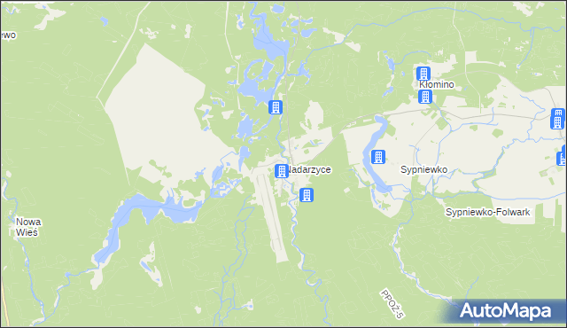 mapa Nadarzyce gmina Jastrowie, Nadarzyce gmina Jastrowie na mapie Targeo