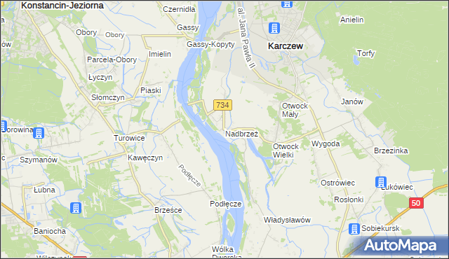 mapa Nadbrzeż, Nadbrzeż na mapie Targeo