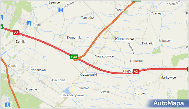 mapa Nagradowice, Nagradowice na mapie Targeo