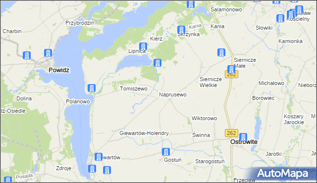 mapa Naprusewo, Naprusewo na mapie Targeo