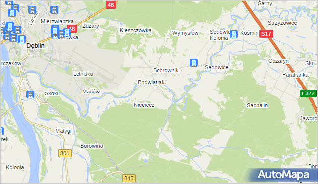 mapa Niebrzegów, Niebrzegów na mapie Targeo