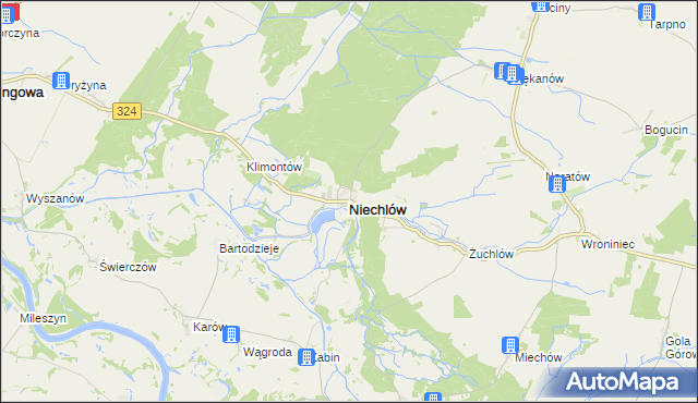 mapa Niechlów, Niechlów na mapie Targeo