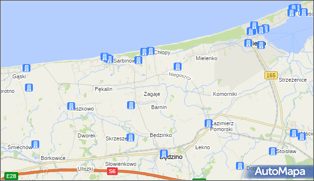 mapa Niegoszcz, Niegoszcz na mapie Targeo