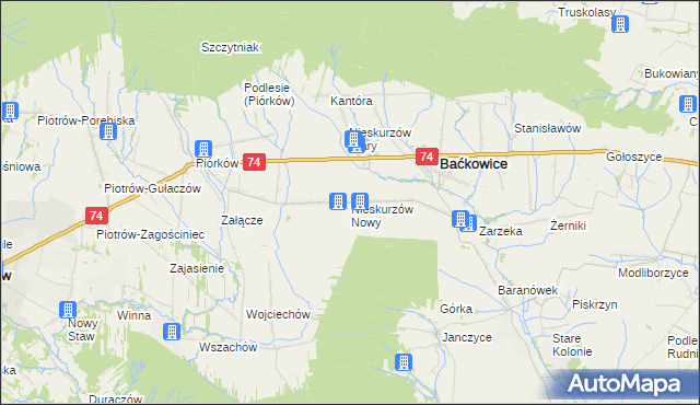 mapa Nieskurzów Nowy, Nieskurzów Nowy na mapie Targeo