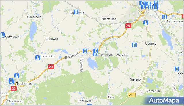 mapa Niezabyszewo, Niezabyszewo na mapie Targeo