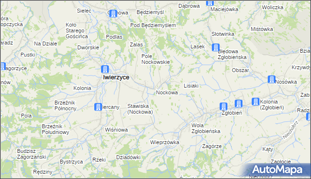 mapa Nockowa, Nockowa na mapie Targeo