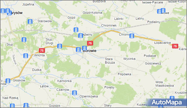 mapa Nowa Brzuza, Nowa Brzuza na mapie Targeo
