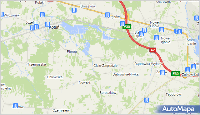 mapa Nowa Dąbrówka, Nowa Dąbrówka na mapie Targeo