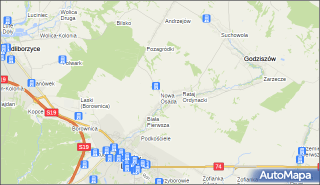 mapa Nowa Osada, Nowa Osada na mapie Targeo