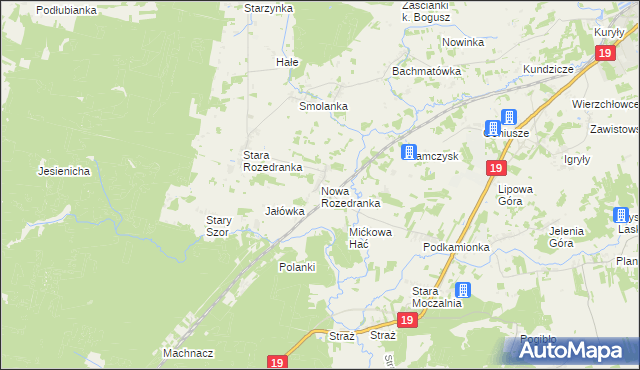 mapa Nowa Rozedranka, Nowa Rozedranka na mapie Targeo