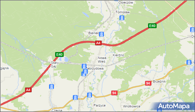 mapa Nowa Wieś gmina Nowogrodziec, Nowa Wieś gmina Nowogrodziec na mapie Targeo