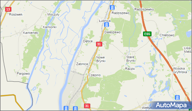 mapa Nowe Brynki, Nowe Brynki na mapie Targeo