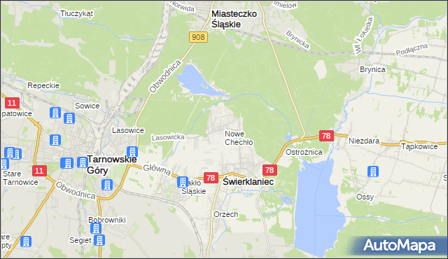 mapa Nowe Chechło, Nowe Chechło na mapie Targeo