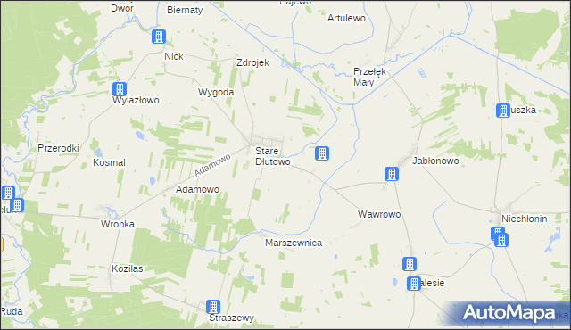 mapa Nowe Dłutowo, Nowe Dłutowo na mapie Targeo