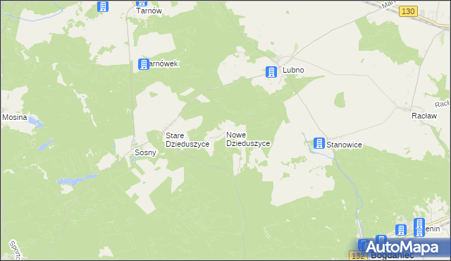 mapa Nowe Dzieduszyce, Nowe Dzieduszyce na mapie Targeo