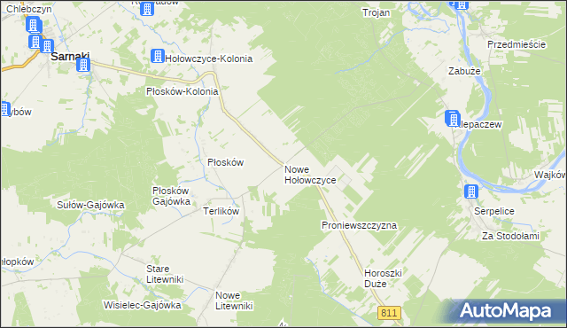 mapa Nowe Hołowczyce, Nowe Hołowczyce na mapie Targeo