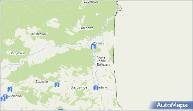 mapa Nowe Leśne Bohatery, Nowe Leśne Bohatery na mapie Targeo