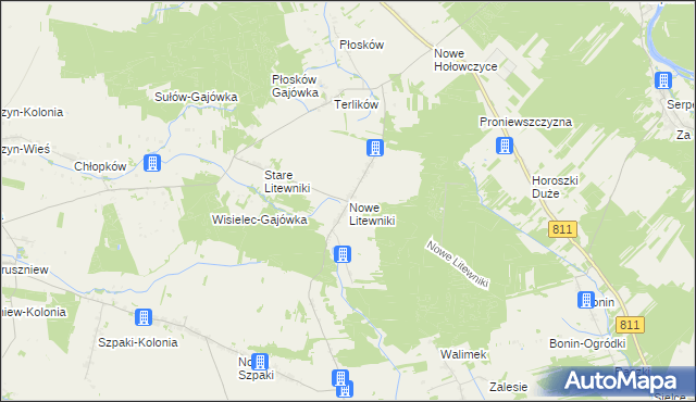 mapa Nowe Litewniki, Nowe Litewniki na mapie Targeo