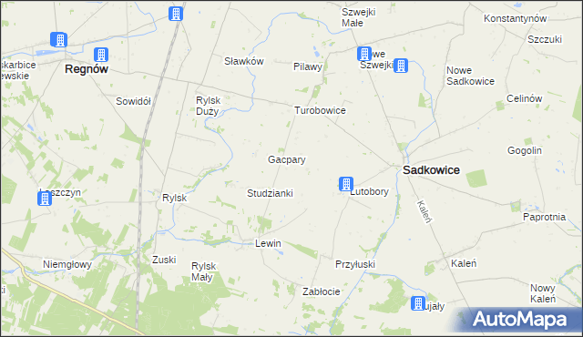 mapa Nowe Lutobory, Nowe Lutobory na mapie Targeo