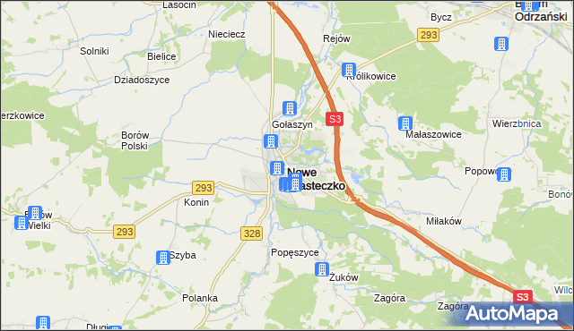 mapa Nowe Miasteczko, Nowe Miasteczko na mapie Targeo