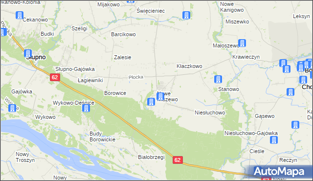 mapa Nowe Miszewo, Nowe Miszewo na mapie Targeo