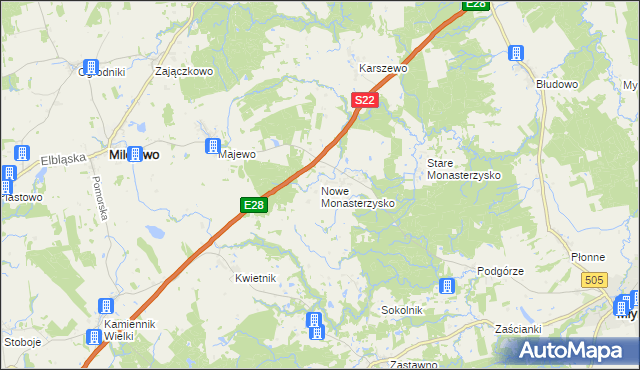 mapa Nowe Monasterzysko, Nowe Monasterzysko na mapie Targeo