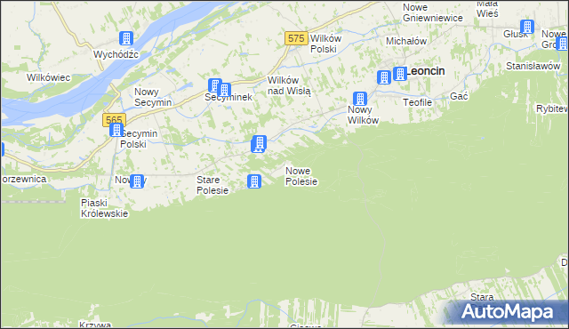 mapa Nowe Polesie, Nowe Polesie na mapie Targeo