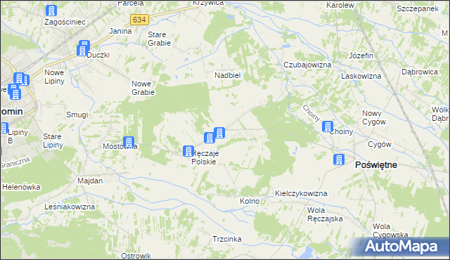 mapa Nowe Ręczaje, Nowe Ręczaje na mapie Targeo