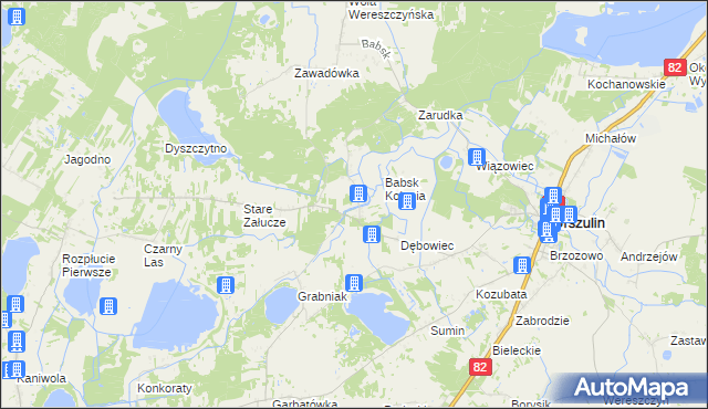 mapa Nowe Załucze, Nowe Załucze na mapie Targeo