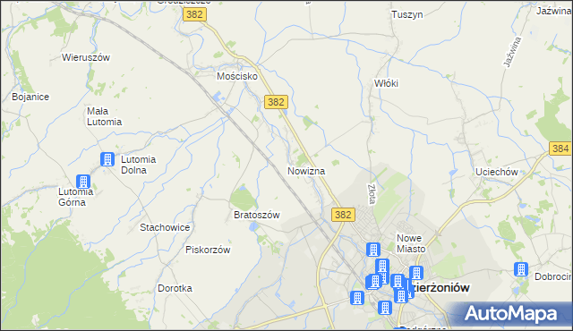 mapa Nowizna gmina Dzierżoniów, Nowizna gmina Dzierżoniów na mapie Targeo