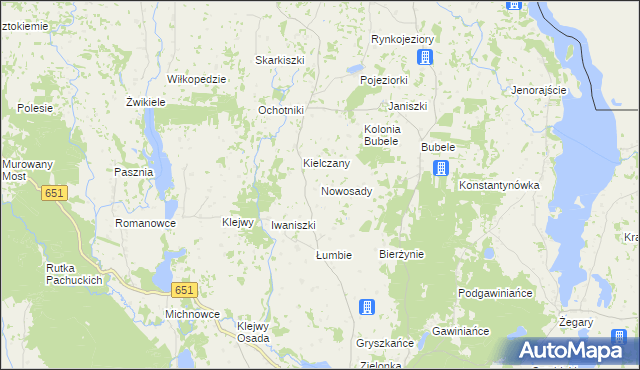 mapa Nowosady gmina Sejny, Nowosady gmina Sejny na mapie Targeo