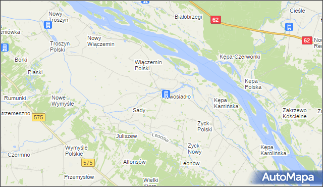 mapa Nowosiadło, Nowosiadło na mapie Targeo