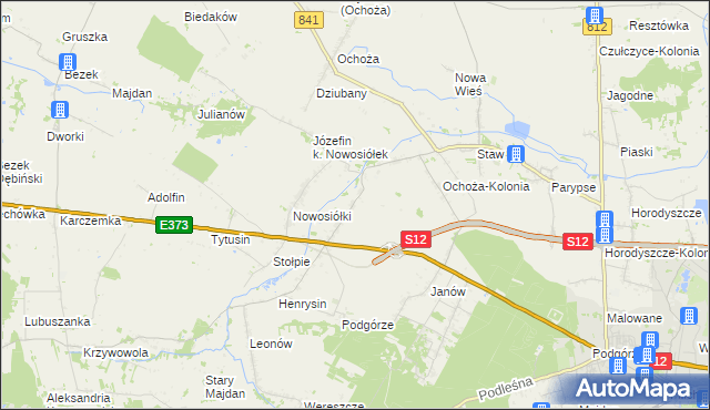 mapa Nowosiółki-Kolonia, Nowosiółki-Kolonia na mapie Targeo