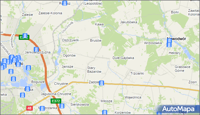 mapa Nowy Bazanów, Nowy Bazanów na mapie Targeo