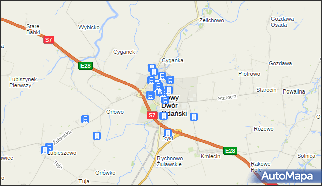 mapa Nowy Dwór Gdański, Nowy Dwór Gdański na mapie Targeo