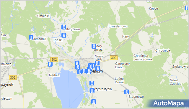 mapa Nowy Dwór gmina Zbąszyń, Nowy Dwór gmina Zbąszyń na mapie Targeo