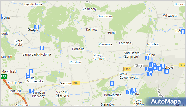 mapa Nowy Goniwilk, Nowy Goniwilk na mapie Targeo