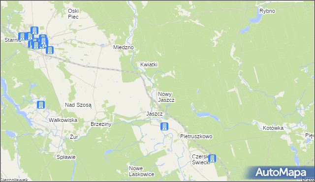 mapa Nowy Jaszcz, Nowy Jaszcz na mapie Targeo