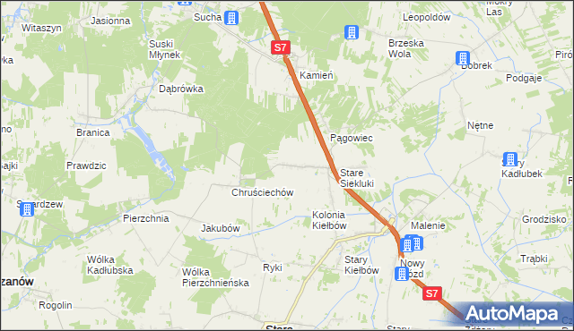 mapa Nowy Kiełbów, Nowy Kiełbów na mapie Targeo